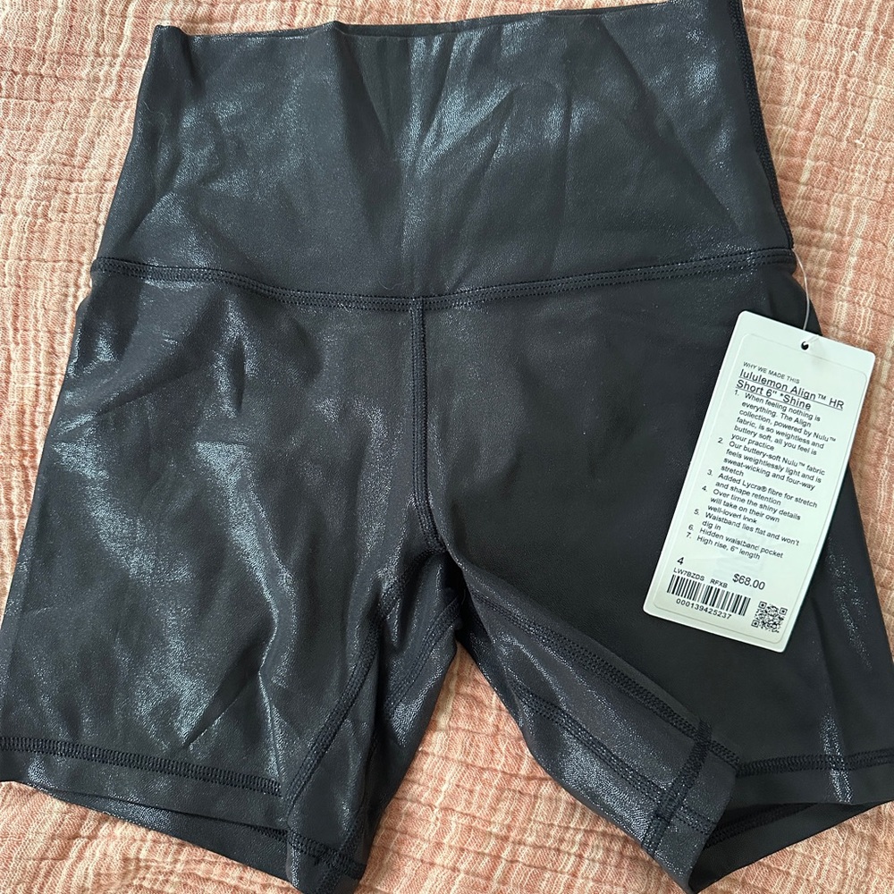 Lululemon Athletica Black Bike Shorts with Compression Fit